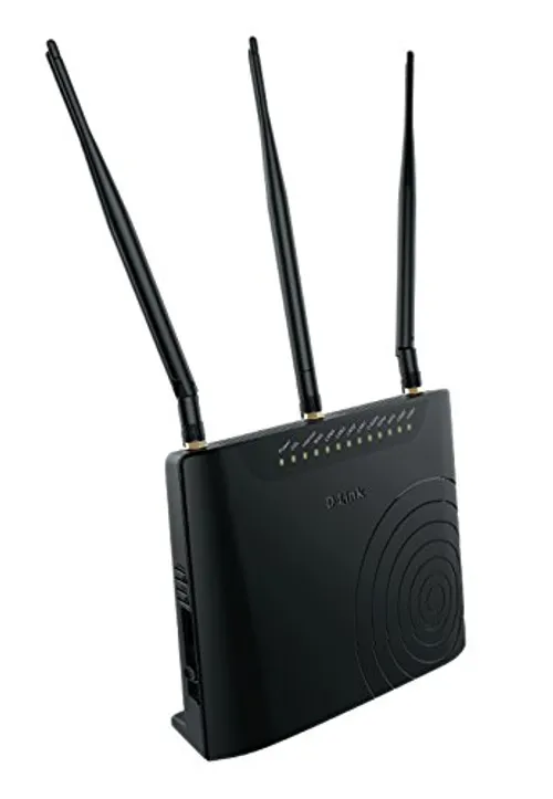 D-Link DSL-2877AL Dual Band Wireless AC750 ADSL2+ Modem Router (Black)